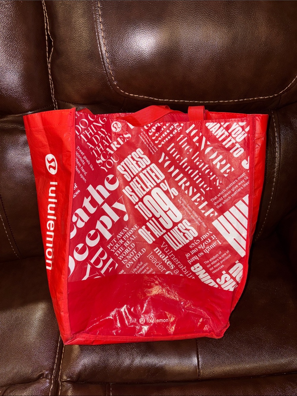 Large Lululemon Reusable Tote Bag